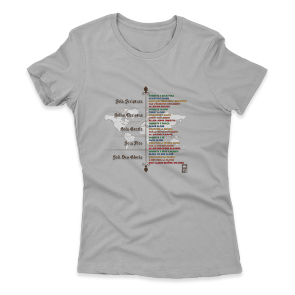 Camiseta Feminina Ele Rei - 5 Solas – Mundo - Imagem 6