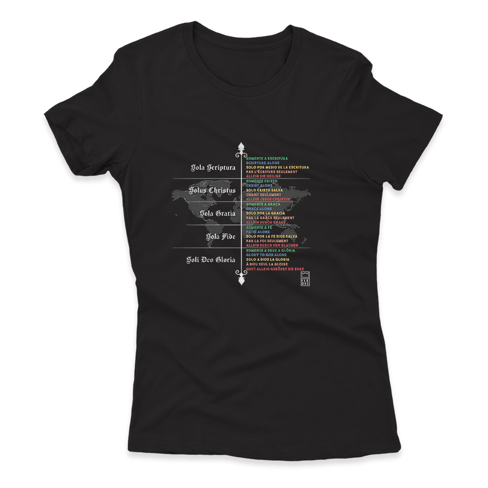 Camiseta Feminina Ele Rei - 5 Solas – Mundo