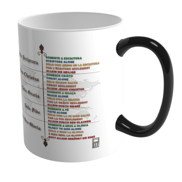 Caneca Mágica de Porcelana Ele Rei – 5 Solas – Mundo - Imagem 2