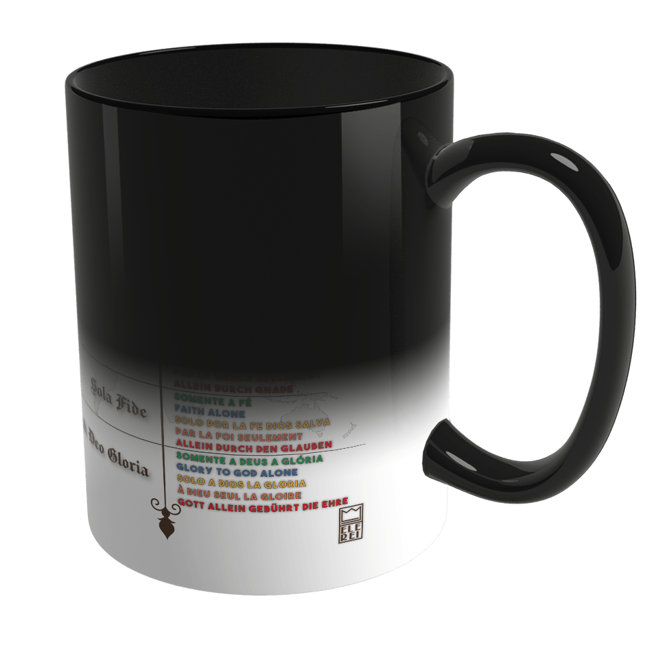 Caneca Mágica de Porcelana Ele Rei – 5 Solas – Mundo