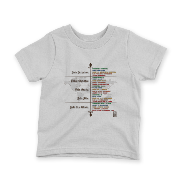 Camiseta Infantil Ele Rei - 5 Solas – Mundo - Imagem 3