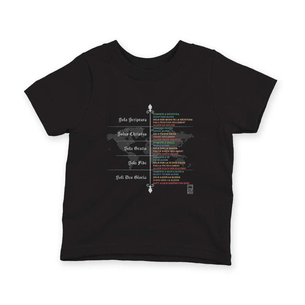Camiseta Infantil Ele Rei - 5 Solas – Mundo