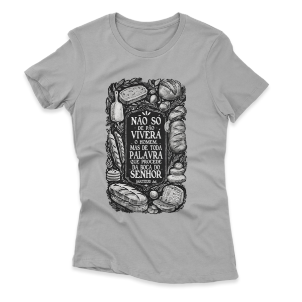 Camiseta Feminina Ele Rei – Mateus 4:4 - Nº1 - Imagem 7