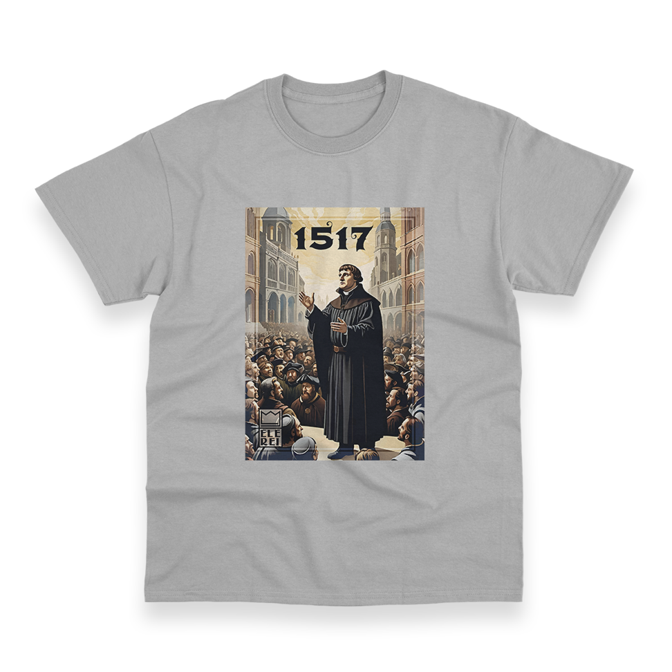 Camiseta Masculina Ele Rei – Mil Quinhentos e Dezessete (1.517)