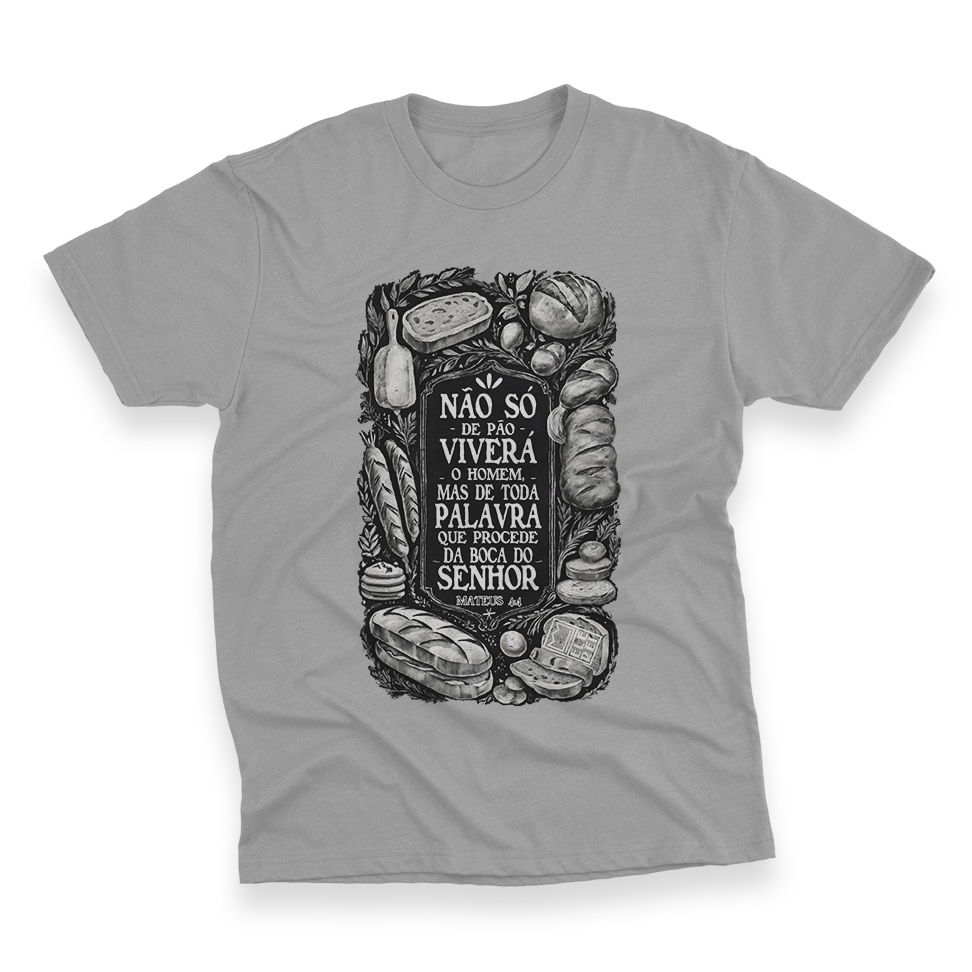 Camiseta Plus Size Ele Rei – Mateus 4:4 - Nº1 - Imagem 4