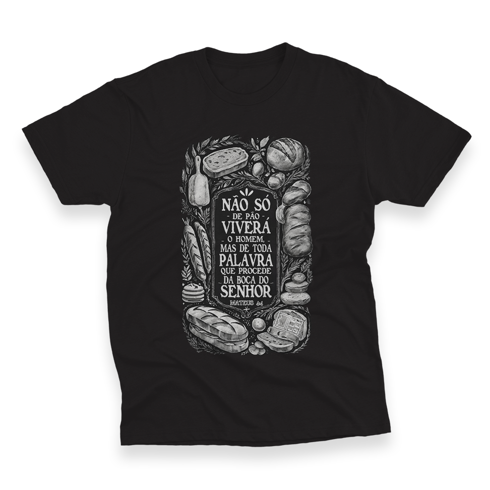Camiseta Plus Size Ele Rei – Mateus 4:4 - Nº1 - Imagem 3
