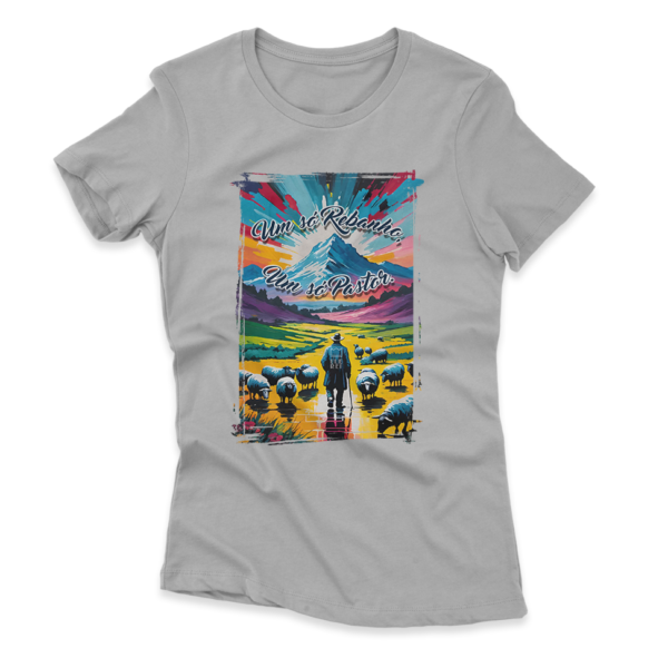 Camiseta Feminina Ele Rei – Um Só Rebanho, Um Só Pastor Nº3 - Imagem 5
