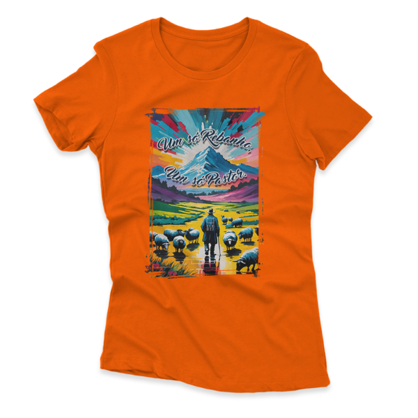 Camiseta Feminina Ele Rei – Um Só Rebanho, Um Só Pastor Nº3 - Imagem 6