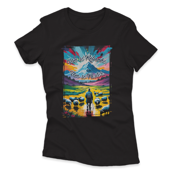 Camiseta Feminina Ele Rei – Um Só Rebanho, Um Só Pastor Nº3 - Imagem 7