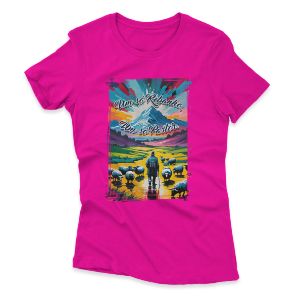 Camiseta Feminina Ele Rei – Um Só Rebanho, Um Só Pastor Nº3 - Imagem 8