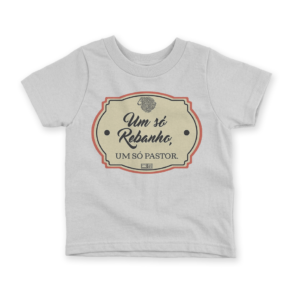 Camiseta Infantil Ele Rei – Um Só Rebanho, Um Só Pastor Nº1