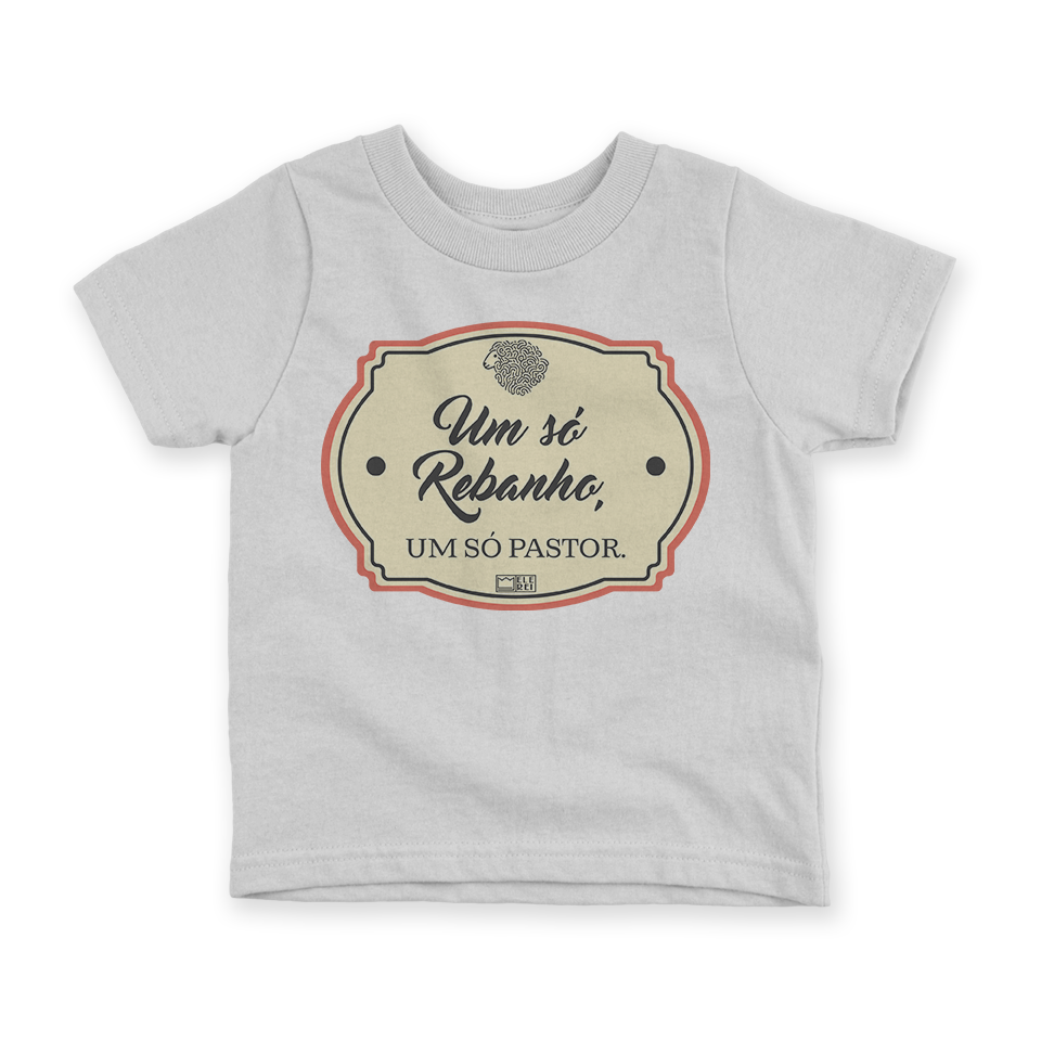Camiseta Infantil Ele Rei – Um Só Rebanho, Um Só Pastor Nº1