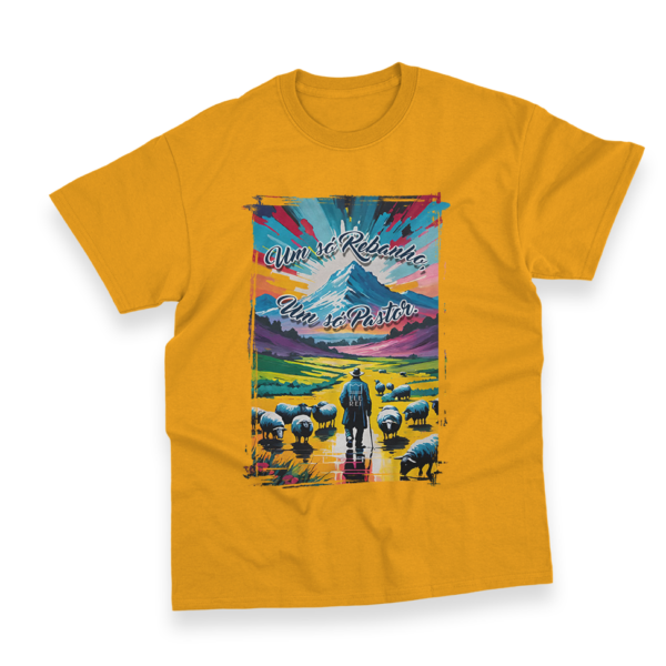Camiseta Masculina Ele Rei – Um Só Rebanho, Um Só Pastor Nº3 - Imagem 3