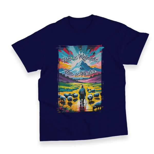 Camiseta Masculina Ele Rei – Um Só Rebanho, Um Só Pastor Nº3 - Imagem 4