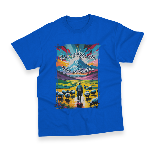 Camiseta Masculina Ele Rei – Um Só Rebanho, Um Só Pastor Nº3 - Imagem 5