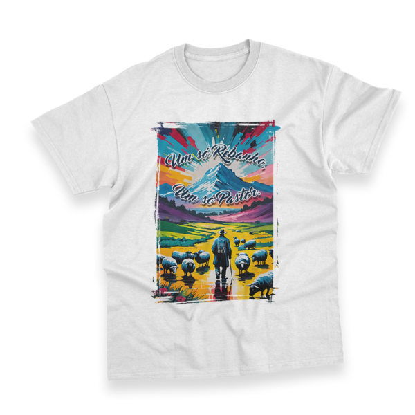 Camiseta Masculina Ele Rei – Um Só Rebanho, Um Só Pastor Nº3 - Imagem 6