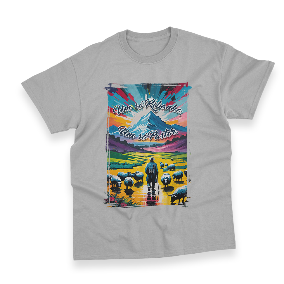 Camiseta Masculina Ele Rei – Um Só Rebanho, Um Só Pastor Nº3
