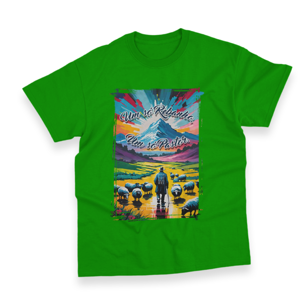 Camiseta Masculina Ele Rei – Um Só Rebanho, Um Só Pastor Nº3 - Imagem 10
