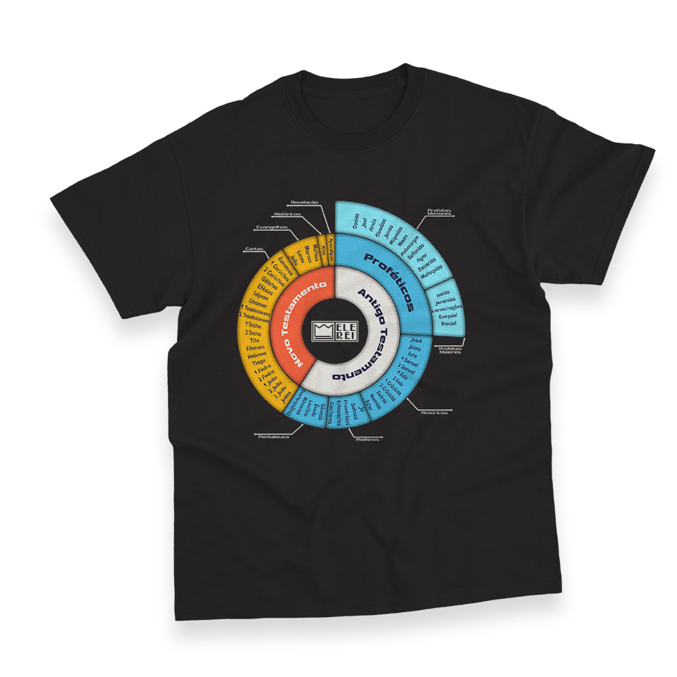 Camiseta Masculina Ele Rei – A Bíblia (66 Livros) - Imagem 9