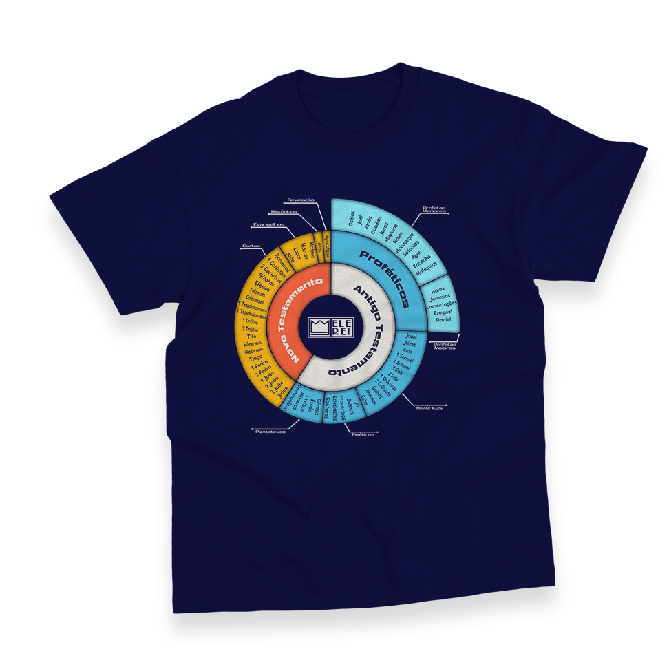 Camiseta Masculina Ele Rei – A Bíblia (66 Livros) - Imagem 4