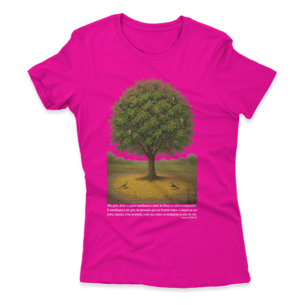 Camiseta Feminina Ele Rei – Lucas 13:18-19 (O Grão de Mostarda) - Imagem 3
