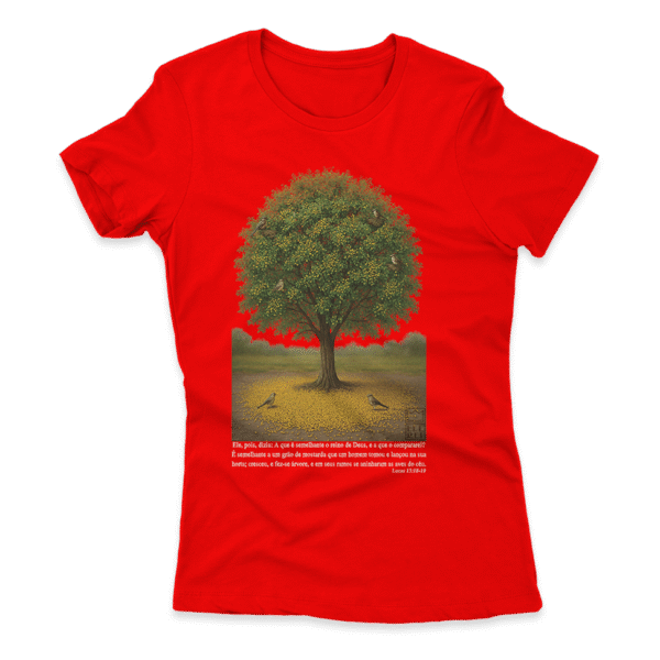 Camiseta Feminina Ele Rei – Lucas 13:18-19 (O Grão de Mostarda) - Imagem 2