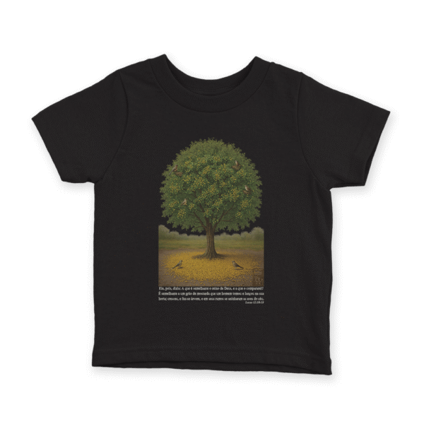 Camiseta Infantil Ele Rei – Lucas 13:18-19 (O Grão de Mostarda) - Imagem 3