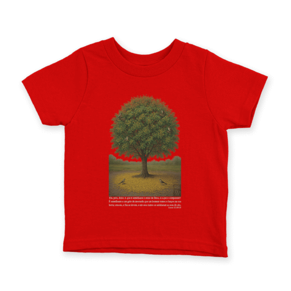 Camiseta Infantil Ele Rei – Lucas 13:18-19 (O Grão de Mostarda) - Imagem 2