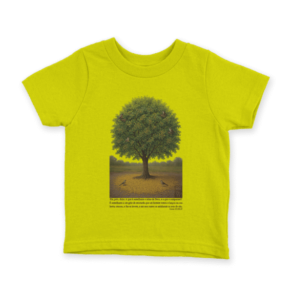 Camiseta Infantil Ele Rei – Lucas 13:18-19 (O Grão de Mostarda) - Imagem 5