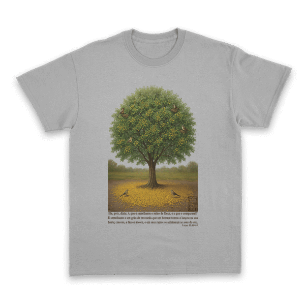 Camiseta Masculina Ele Rei – Lucas 13:18-19 (O Grão de Mostarda) - Imagem 8