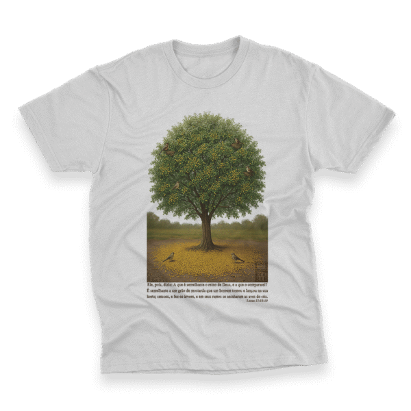 Camiseta Plus Size Ele Rei – Lucas 13:18-19 (O Grão de Mostarda) - Imagem 3